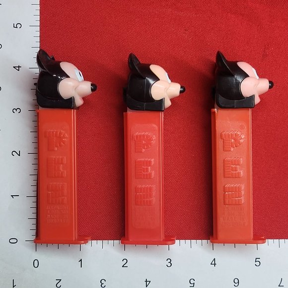 Vintage Mickey Mouse Pink Face Pez Dispensers Set of 3 - Picture 9 of 14